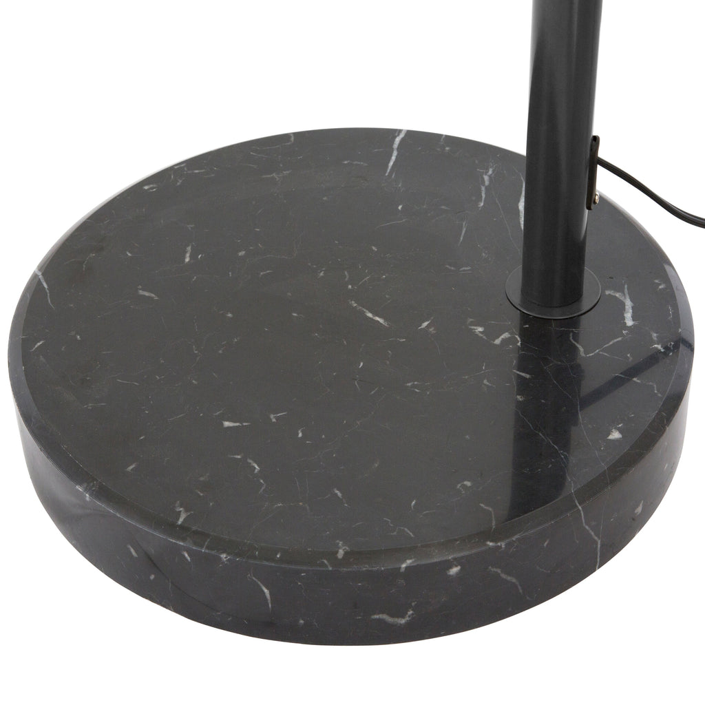 Q-Max 81 Steel Adjustable Arching Floor Lamp With Extra Large Shade and Marble Base