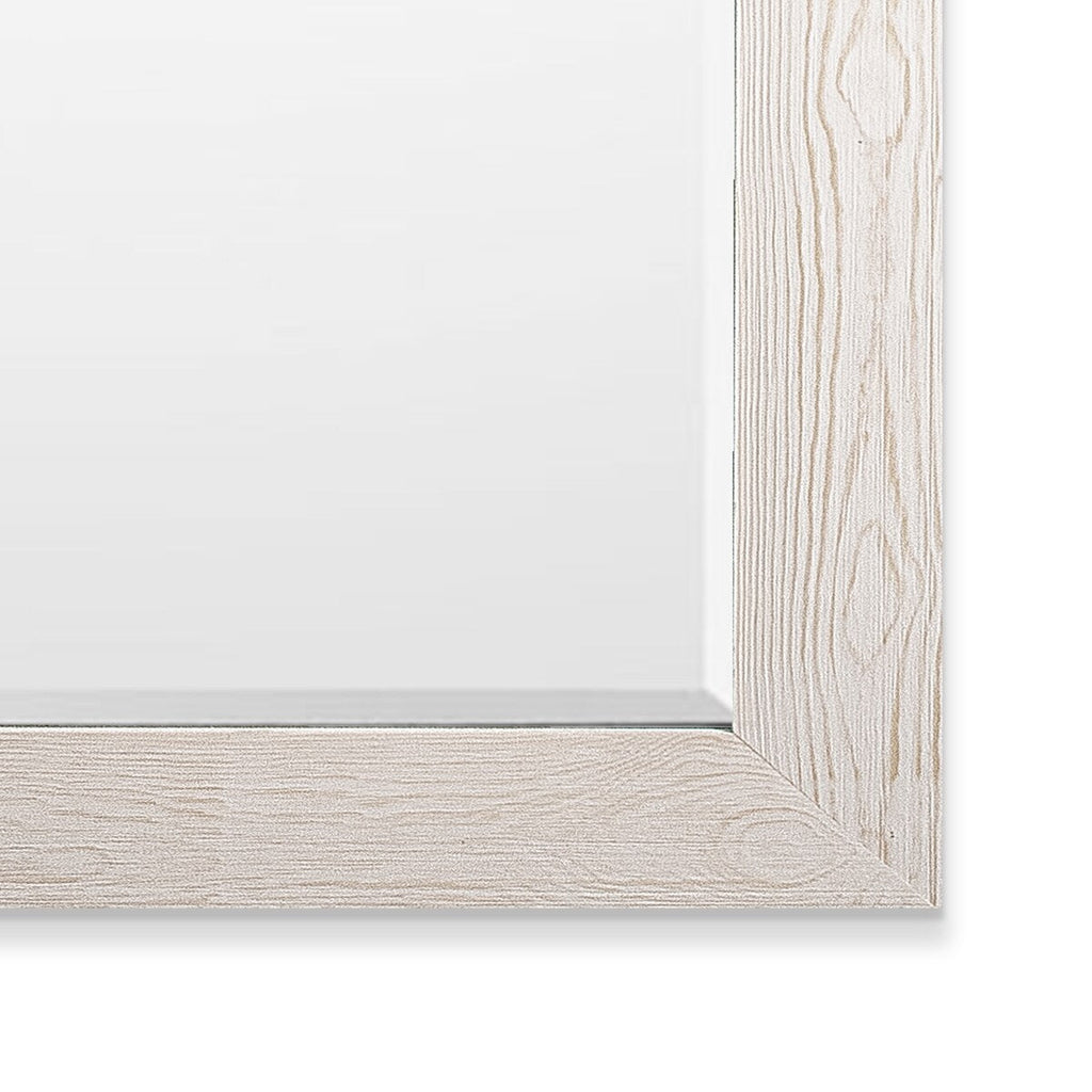 Barnwood Wood Full Length Mirror - Distressed White- 62X27