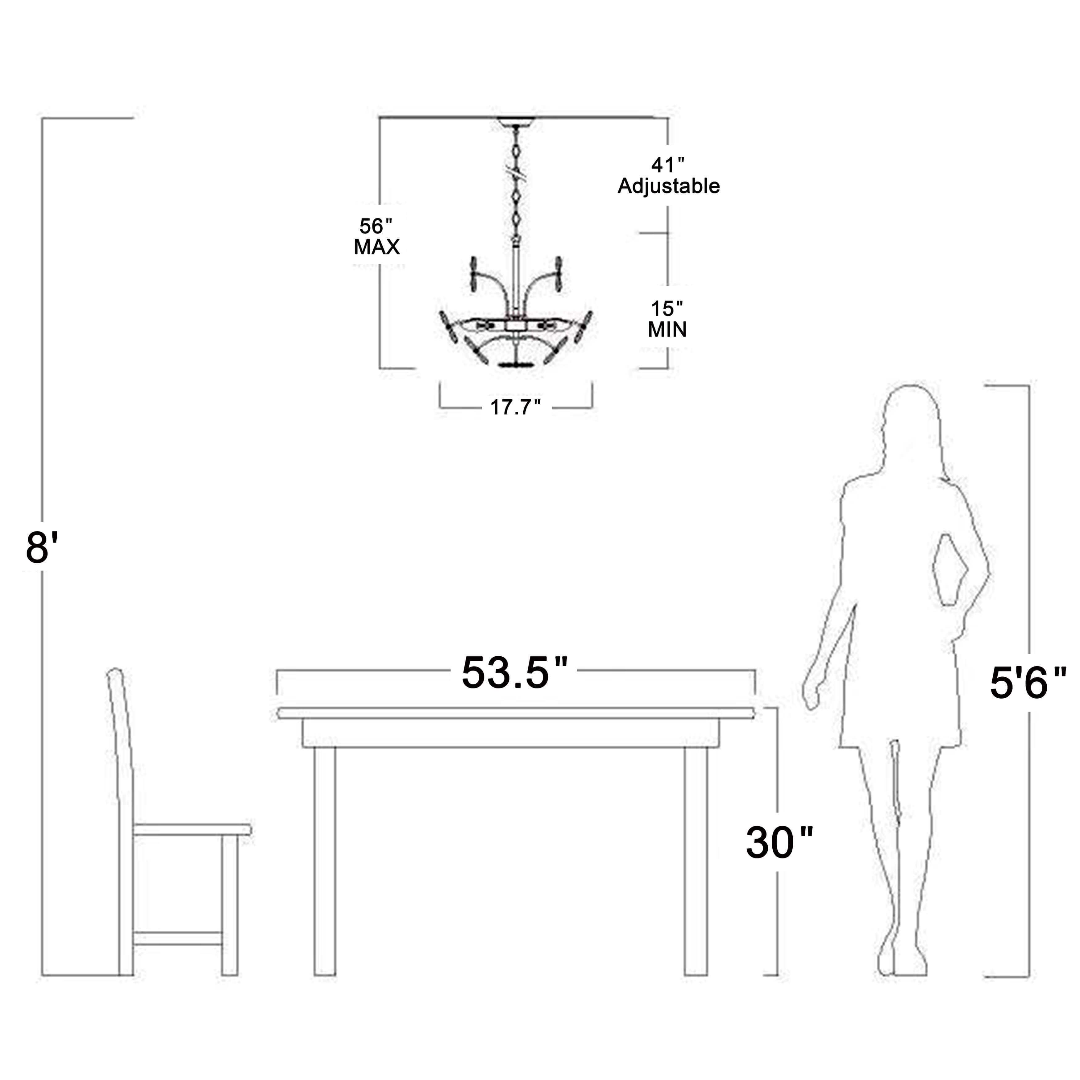 Rosa 6-Light Brushed Silver-ish Champagne Flower Crystal Chandelier