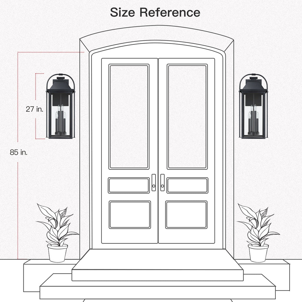 Brits Black Outdoor Wall Lantern Sconce Light