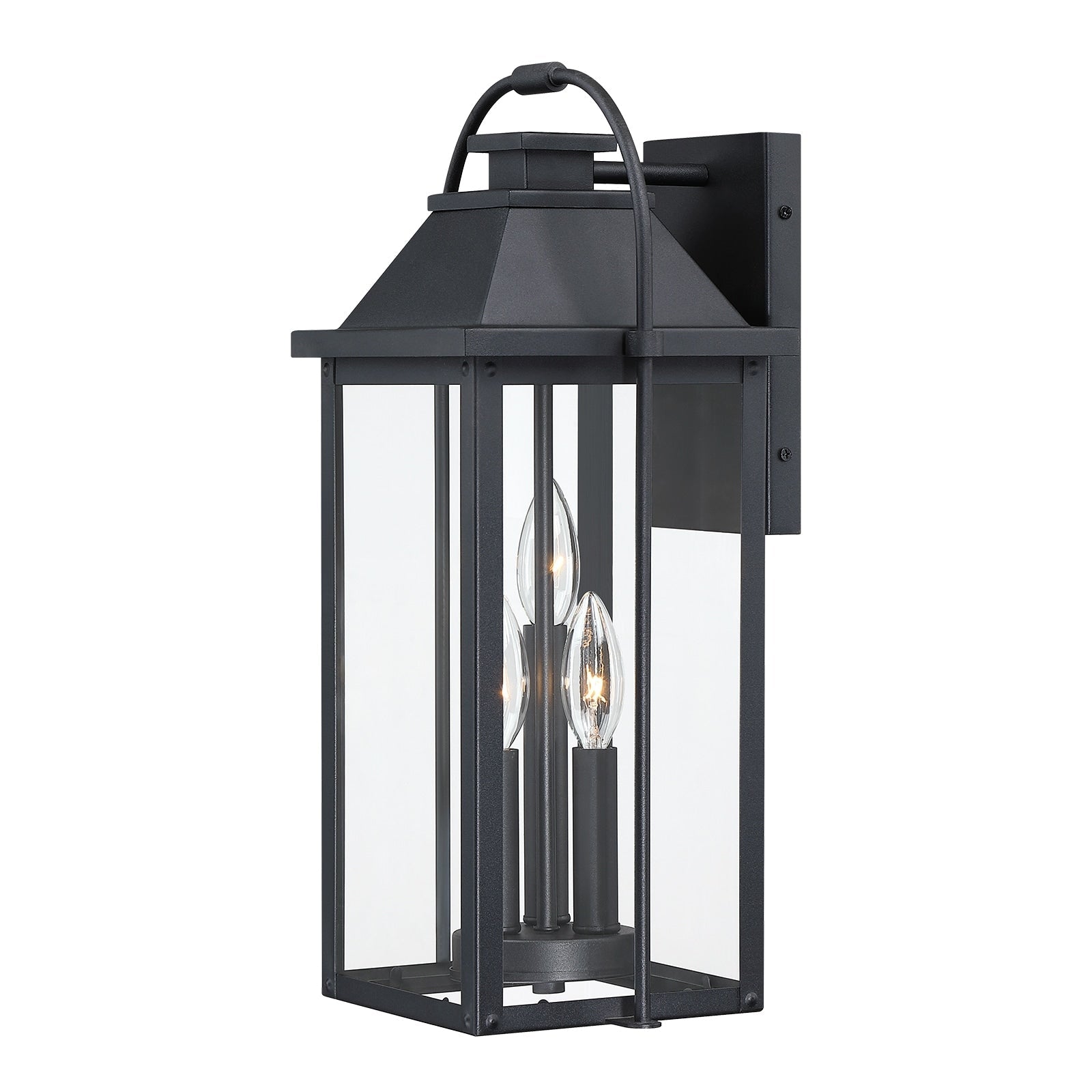 Brits Black Outdoor Wall Lantern Sconce Light