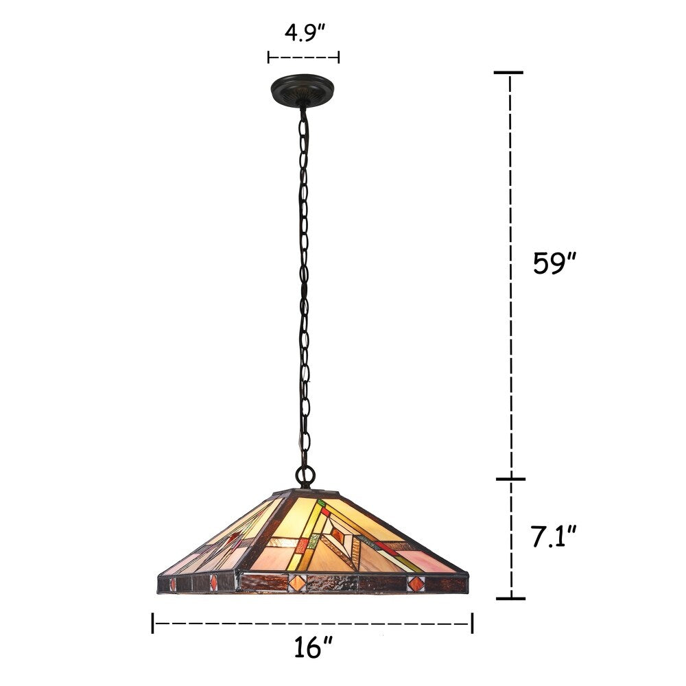 Tiffany 2-light Blackish Bronze Pendant