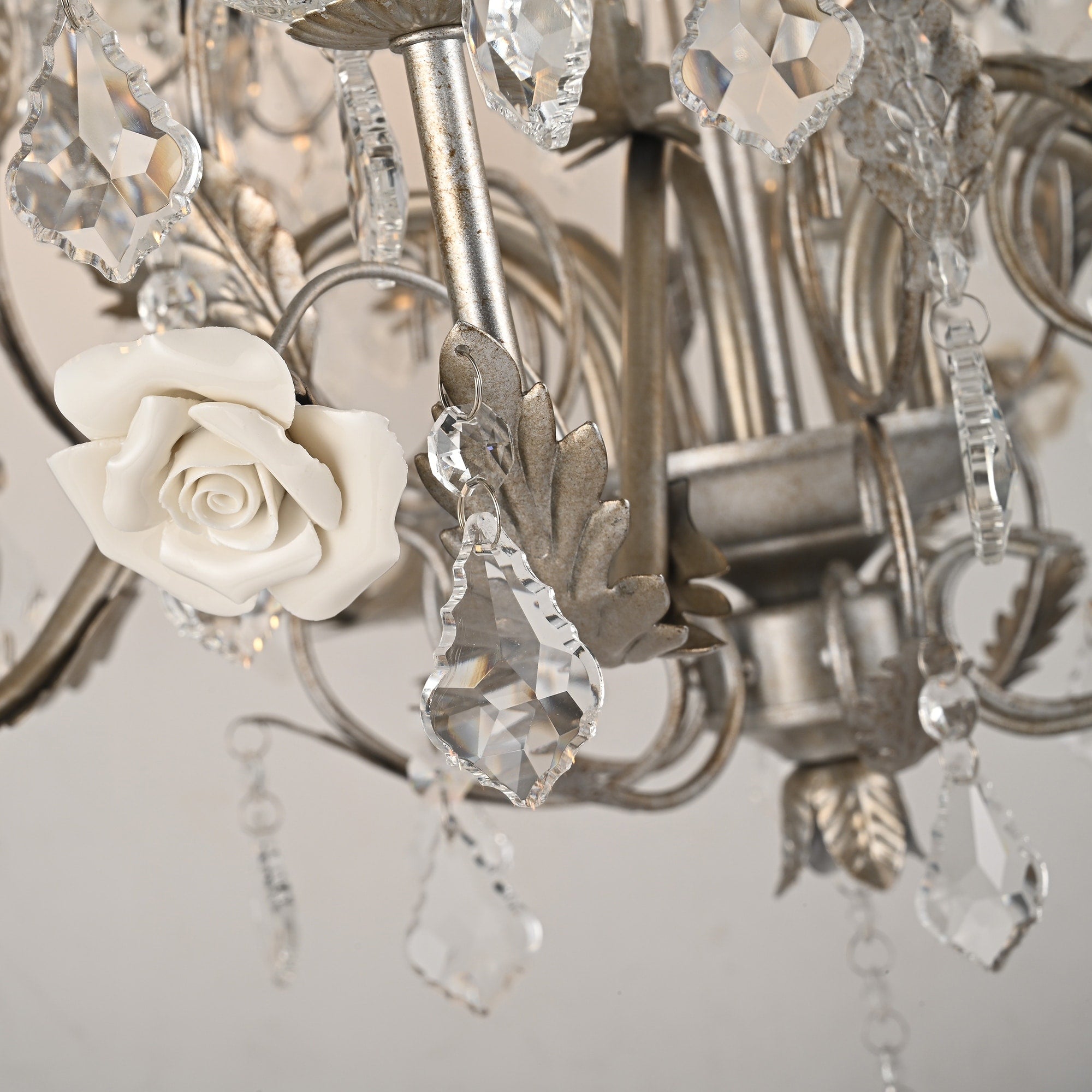 Beautiful and Elegent Vintage Decorative Rose Crystal Palace Chandelier