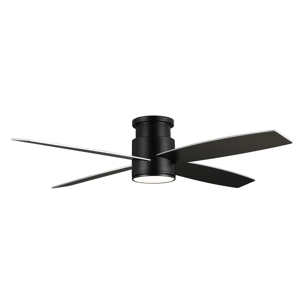 WINGBO 44/52 Inch Flush Mount DC Ceiling Fan with Lights and Remote, 4 Reversible Blades